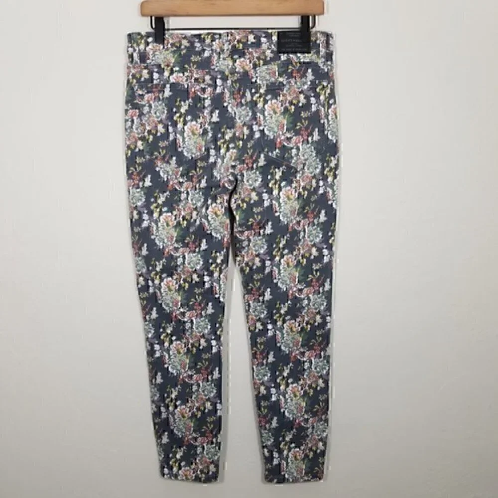 Lucky Brand Ava Crop Floral Stretch Jeans Size 10/30